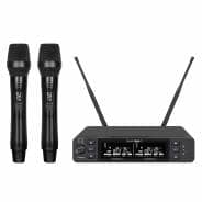 Q-Audio QWM 1960 V3 True Diversity Dual Wireless Handheld Mic System (606-614MHz)