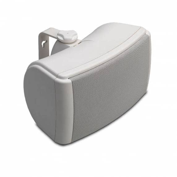 Q Install QI45EW Weatherproof On-Wall Outdoor Speaker, White (Single)