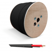 QED QX16/2 - 2 Core Outdoor Speaker Cable - Black (Per Metre)