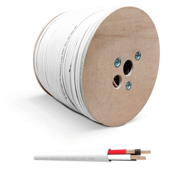QED QX16/4 - 4 Core Flame Retardant Speaker Cable - White (50 Metres)