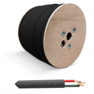 QED QX16/4 - 4 Core Outdoor Speaker Cable - Black (300m Drum)
