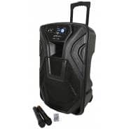 QTX BUSKER-15 | Portable PA Speaker with Wireless Microphones & Bluetooth