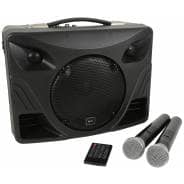 QTX DELTA-50 Portable PA System Twin Wireless Mics & Bluetooth 