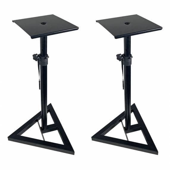QTX Height Adjustable Monitor Speaker Stand with Triangular Base (PAIR ...