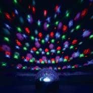 QTX Moonglow Rotating LED Multi Colour Disco Ball Party Light