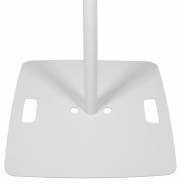QTX PA Speaker Stand with Heavy Duty Square Base (White)