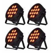 QTX PAR186 High Power RGBWA PAR Can - 4 Pack