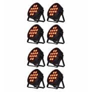 QTX PAR186 High Power RGBWA PAR Can - 8 Pack