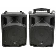 QTX PAV8 Portable PA Set with Wireless Mics, Bluetooth, USB/SD & DVD Player