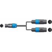 QTX Speakon Speaker Cable, 0.3m Splitter Lead