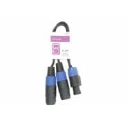 QTX Speakon Speaker Cable, 0.3m Splitter Lead