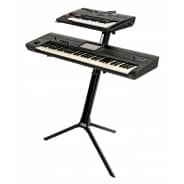 Quik Lok ‘Slim’ WHITE Aluminium Dual-Tier Keyboard Slant Stand – SL/911ALUWH