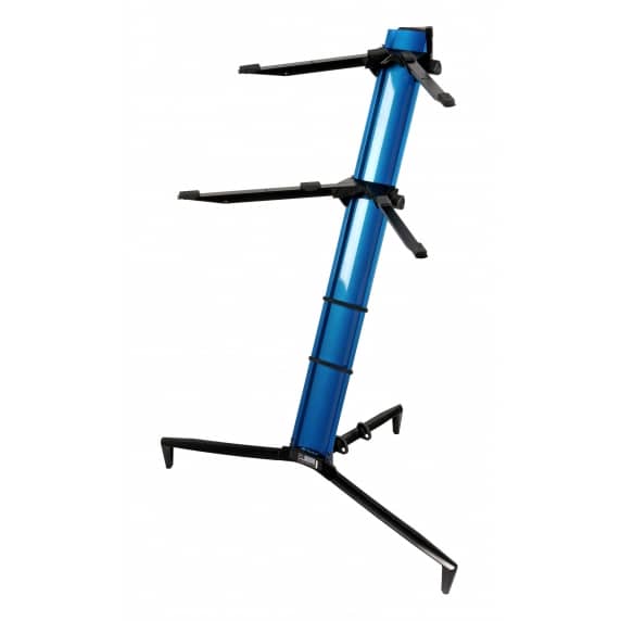 Quik Lok ‘Tower’ BLUE Aluminium Dual-Tier Keyboard Slant Stand – SL/913ALUBL