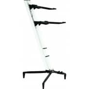 Quik Lok ‘Tower’ WHITE Aluminium Dual-Tier Keyboard Slant Stand – SL/913ALUWH