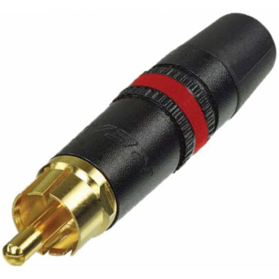 REAN NYS373 Phono Plug Gold Plated Contacts Black/Red