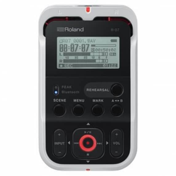 Roland R-07 Portable Audio Recorder White