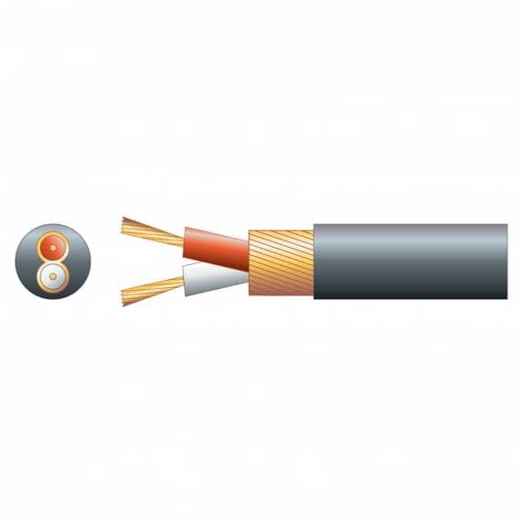 Round 2-Core Overall Lap Screen Cable, 4mm, 100m - Black