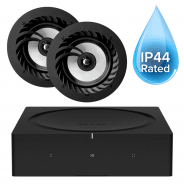 Sonos Amp + Lithe Audio 6.5" Bathroom Ceiling Speakers (Pair)