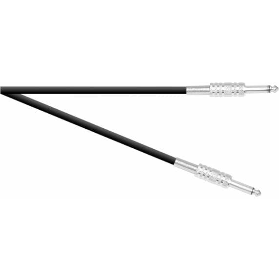 Soundlab 6.35mm 1/4" Mono Jack to Jack Cable - 6m (Black)