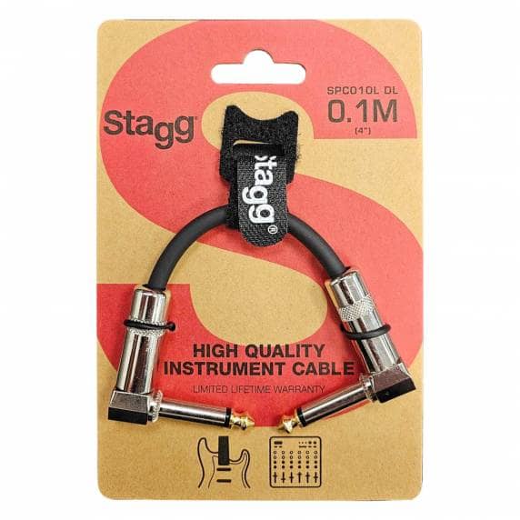 Stagg 10cm Mono 1/4" Jack to Jack Guitar Patch Lead