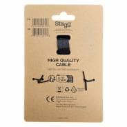 Stagg 10cm Mono 1/4" Jack to Jack Guitar Patch Lead