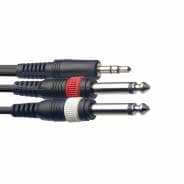 Stagg 2m Stereo 3.5mm - Dual 6.35mm Jack Y Cable