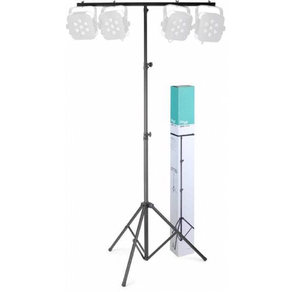 Stagg Black One Tier Height Adjustable Light Stand with Folding Legs