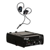 Stagg Personal In-Ear Monitoring System – Amplifier with Noise-Isolating Earphones (Black)