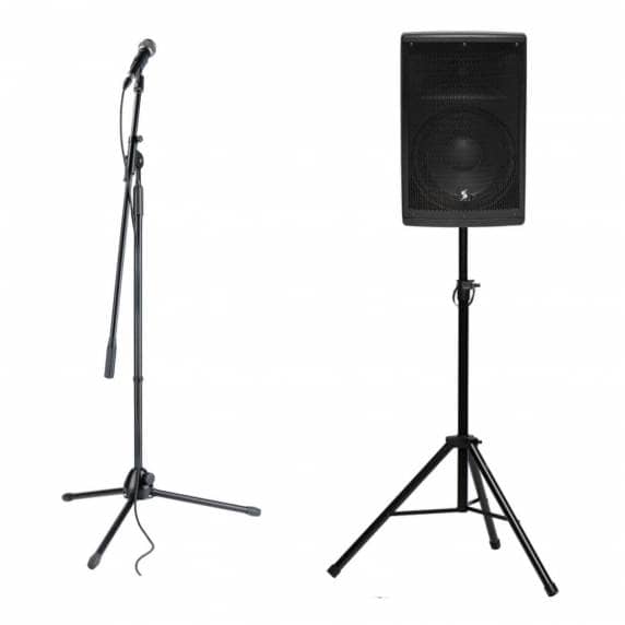 Stagg Portable PA System with 8" Active Bluetooth Speaker, Mic & Stands