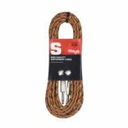Stagg S-Series Vintage Tweed Style Instrument Cable – Orange (6m)