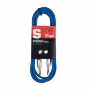 Stagg SGC3DL Deluxe Instrument Cable, Mono Jack to Mono Jack — 3M - Blue