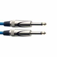 Stagg SGC3DL Deluxe Instrument Cable, Mono Jack to Mono Jack — 3M - Blue