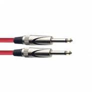 Stagg SGC3DL Deluxe Instrument Cable, Mono Jack to Mono Jack — 3M - Red