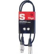 Stagg SMC1 1m XLR to XLR Microphone Cable - Black