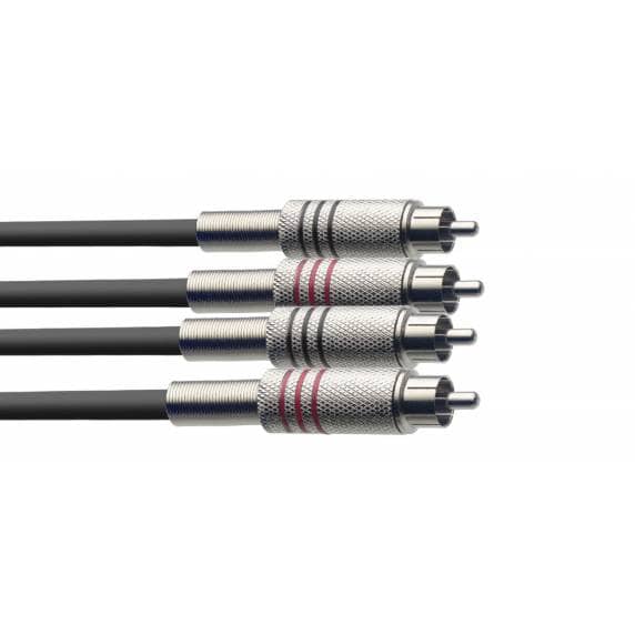Stagg Twin RCA Male to Twin RCA Male Cable - 2 metres