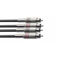 Stagg Twin RCA Male to Twin RCA Male Cable - 2 metres