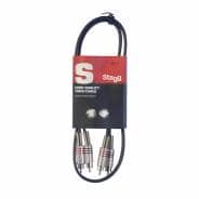 Stagg Twin RCA Male to Twin RCA Male Cable - 2 metres