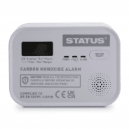 Status 85db Carbon Monoxide Digital Alarm 3 x AA - White
