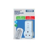 Status Remote Control Mains Socket Gloss White, 1-Pack, 13A