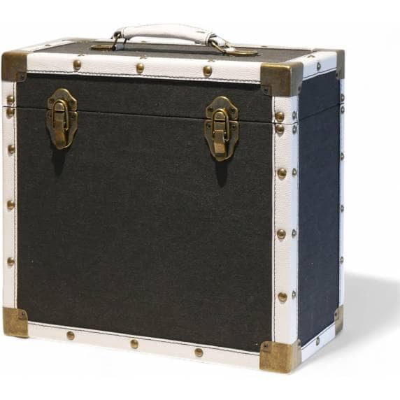 Steepletone 12" Vinyl Record Storage Box - Black Cloth