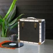 Steepletone 12" Vinyl Record Storage Box - Black Cloth