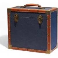 Steepletone 12" Vinyl Record Storage Box - Blue Cloth