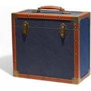 Steepletone 12" Vinyl Record Storage Box - Blue Cloth