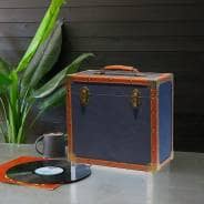 Steepletone 12" Vinyl Record Storage Box - Blue Cloth