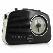 Steepletone Brighton BT 60s Retro Portable MW/LW/FM Radio with Bluetooth - Black