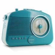 Steepletone Brighton BT 60s Retro Portable MW/LW/FM Radio with Bluetooth - Duck Egg Blue