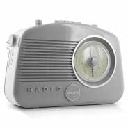 Steepletone Brighton BT 60s Retro Portable MW/LW/FM Radio with Bluetooth - Grey
