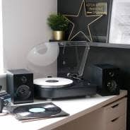 Steepletone Camden 2 Bluetooth Turntable System with Bookshelf Speakers - BLACK