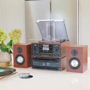 Steepletone Houston XP High-Power 6-In-1 Music Centre (Black Front)