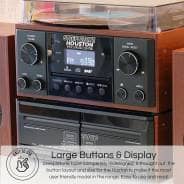 Steepletone Houston XP High-Power 6-In-1 Music Centre (Black Front)
